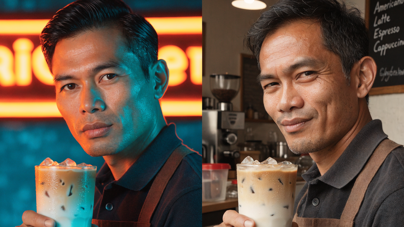 Synthetic weak versus directed cafe owner comparison